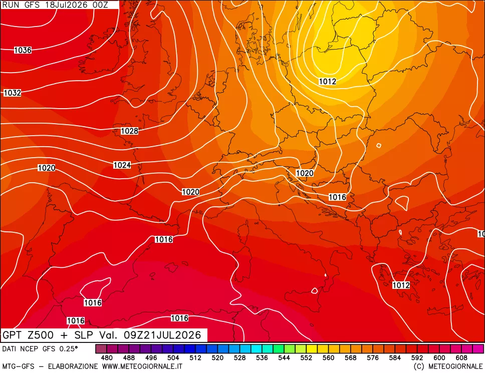 mappa 500 hPa GPT + Press SLM