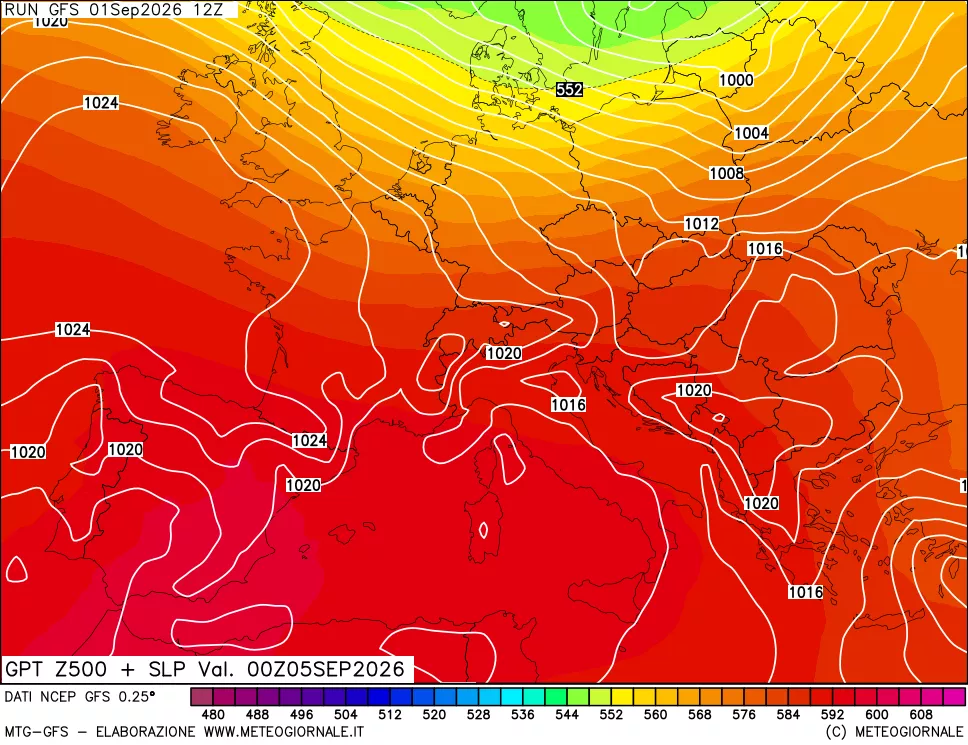 mappa 500 hPa GPT + Press SLM