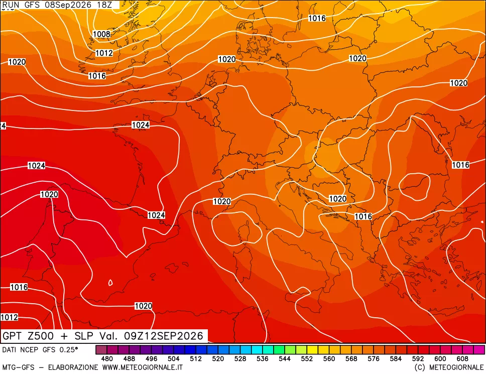 mappa 500 hPa GPT + Press SLM