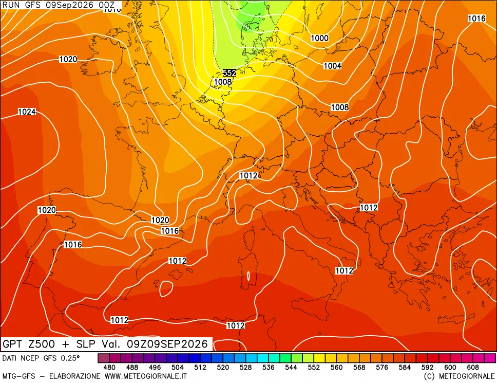 mappa 500 hPa GPT + Press SLM