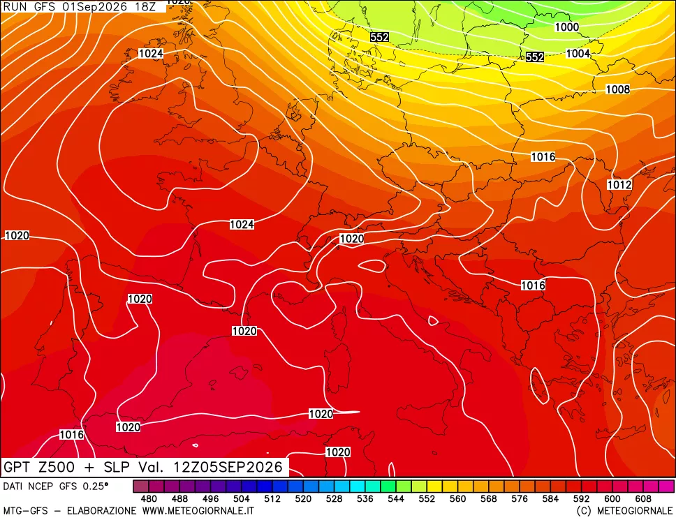mappa 500 hPa GPT + Press SLM