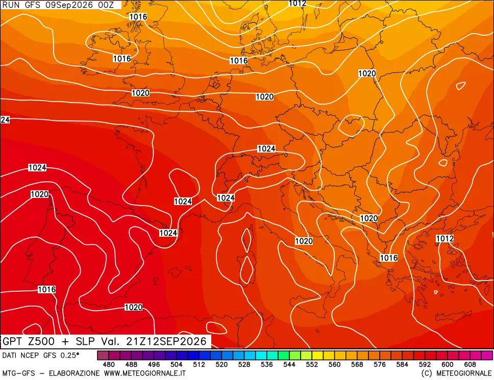 mappa 500 hPa GPT + Press SLM