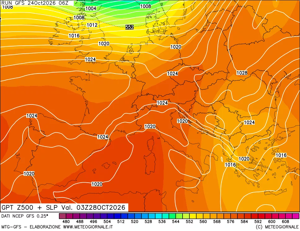 mappa 500 hPa GPT + Press SLM