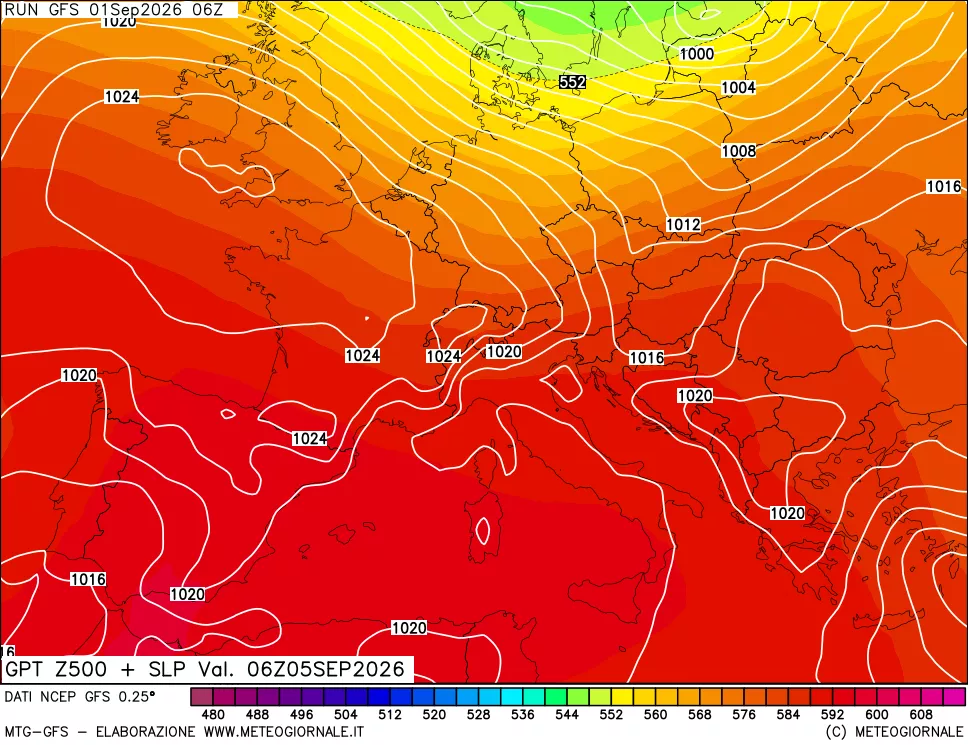 mappa 500 hPa GPT + Press SLM