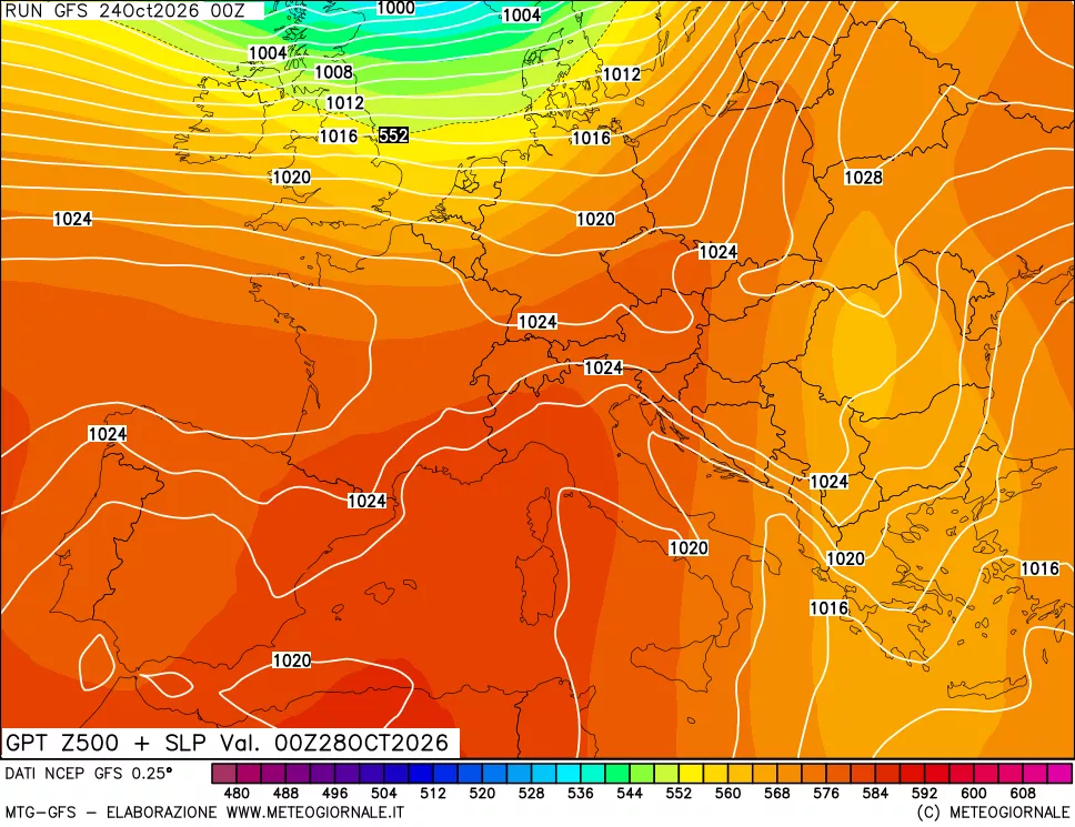 mappa 500 hPa GPT + Press SLM
