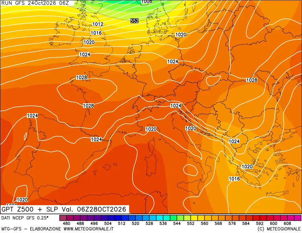 mappa 500 hPa GPT + Press SLM