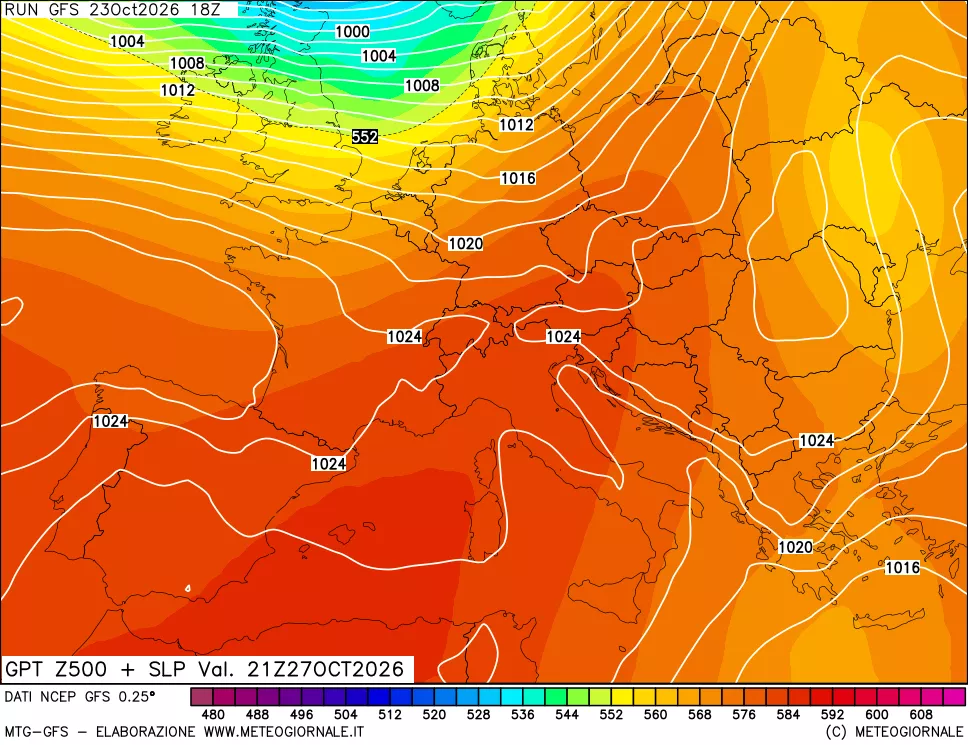 mappa 500 hPa GPT + Press SLM