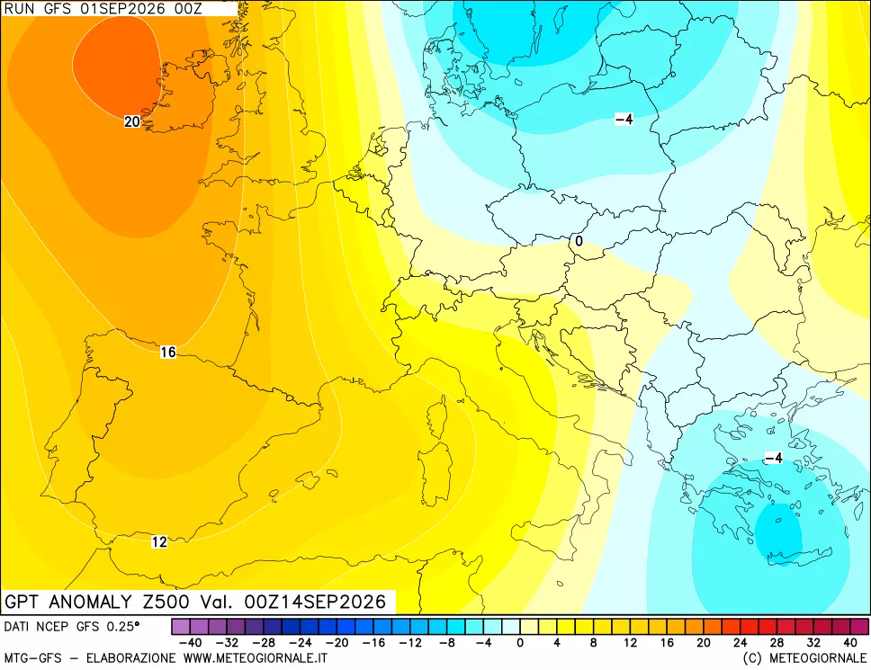 mappa 500 hPa GPT Anomaly vs Cli.No 1981-2010