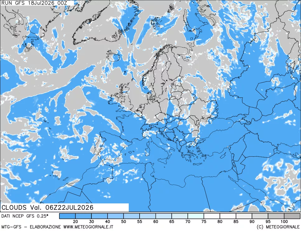 mappa Nuvolosità totale