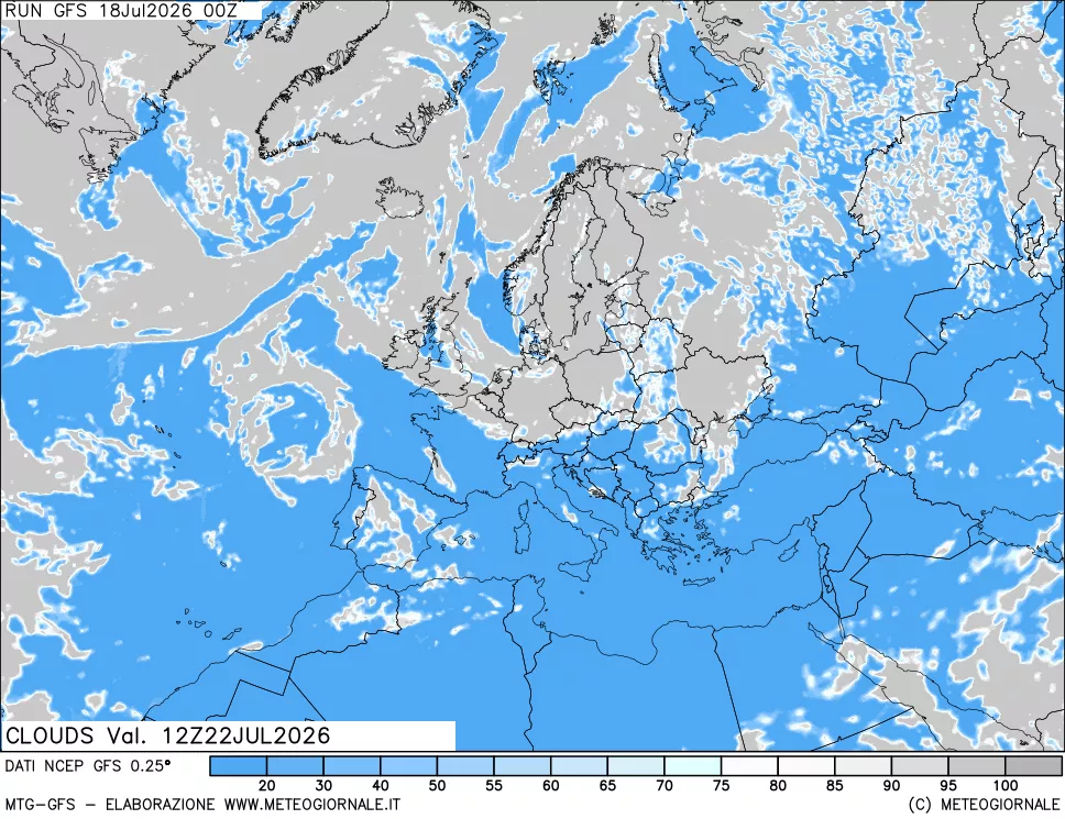 mappa Nuvolosità totale