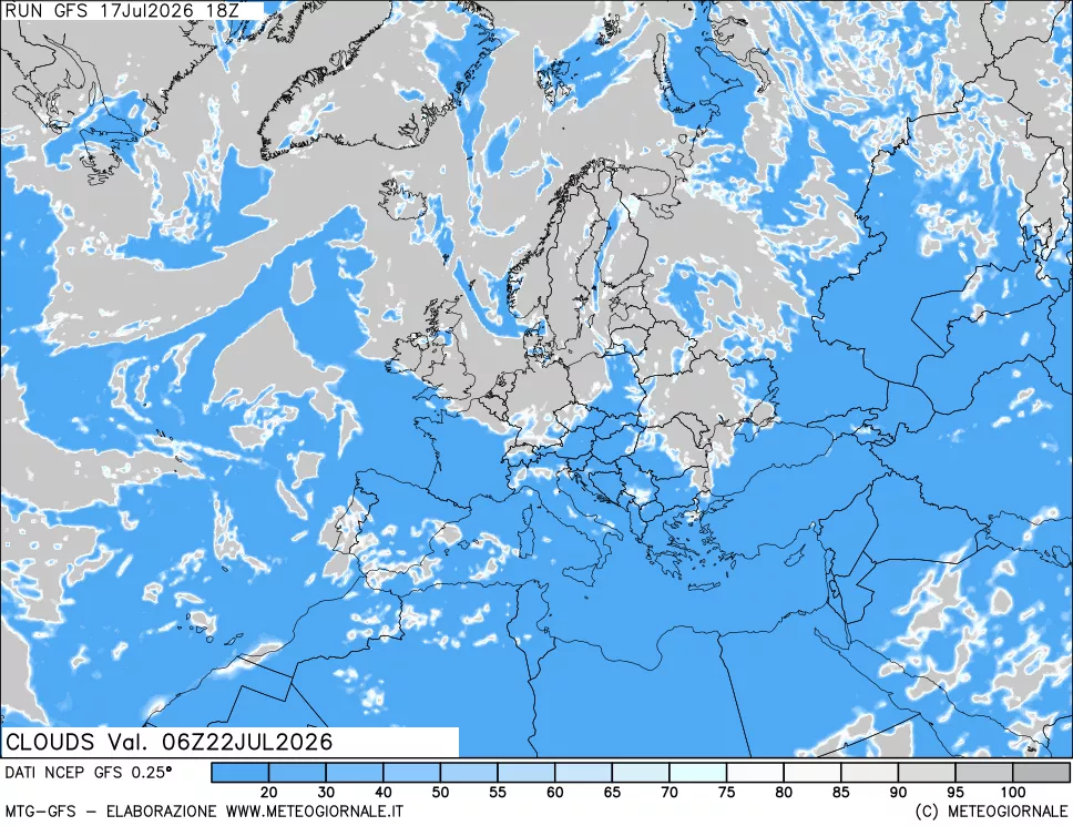 mappa Nuvolosità totale