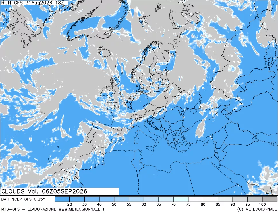 mappa Nuvolosità totale