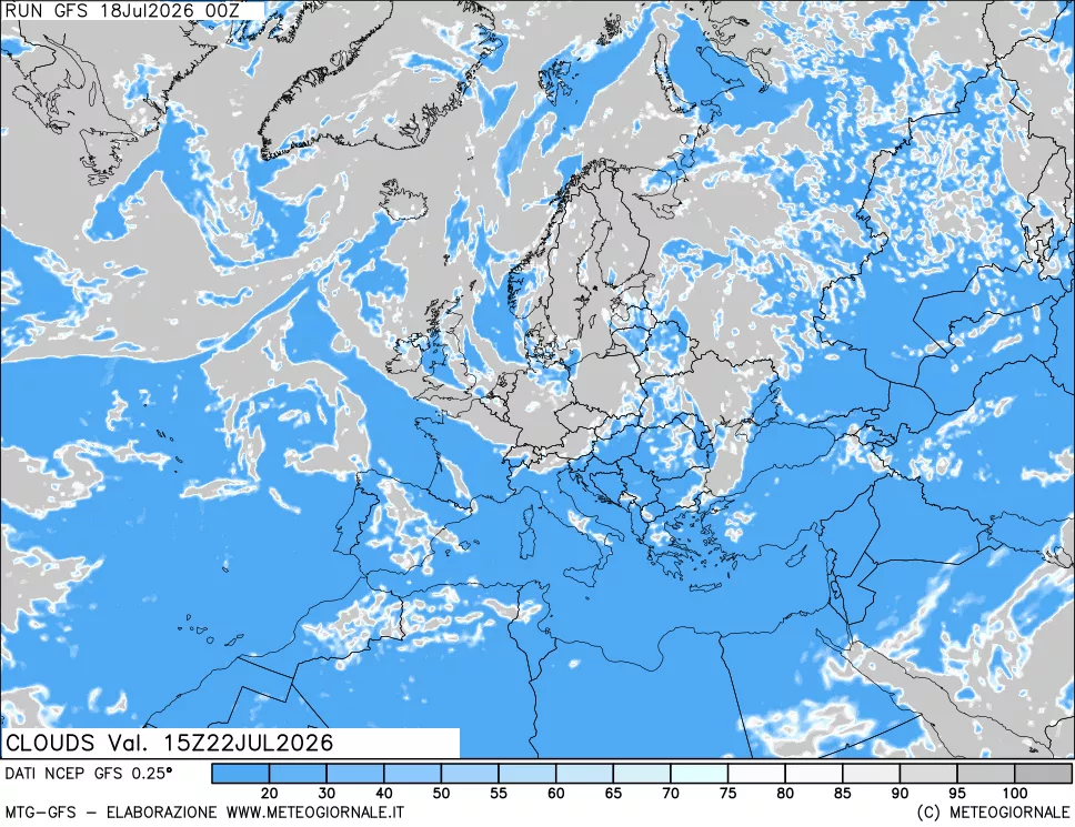 mappa Nuvolosità totale