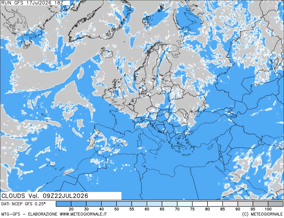 mappa Nuvolosità totale