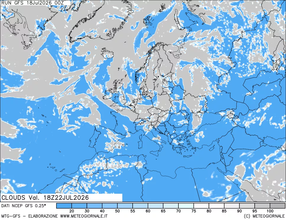 mappa Nuvolosità totale