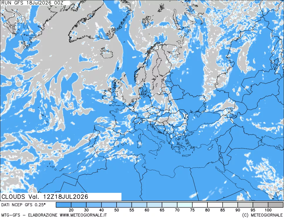 mappa Nuvolosità totale