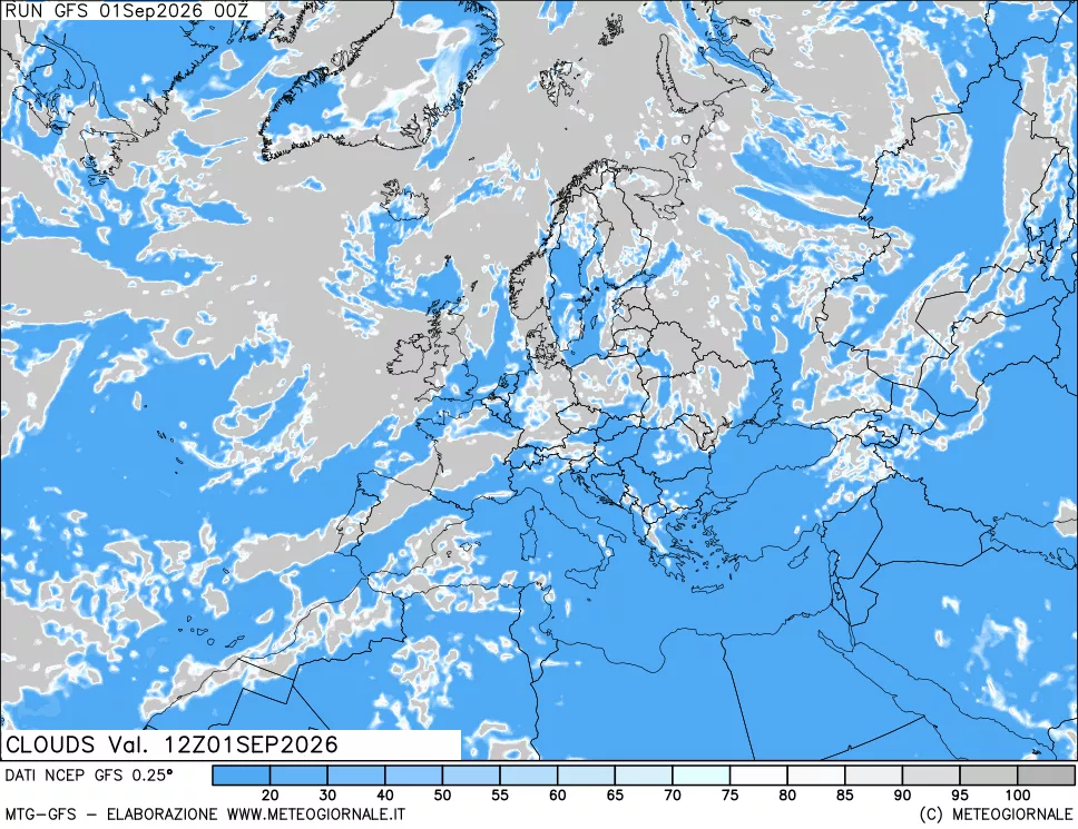 mappa Nuvolosità totale