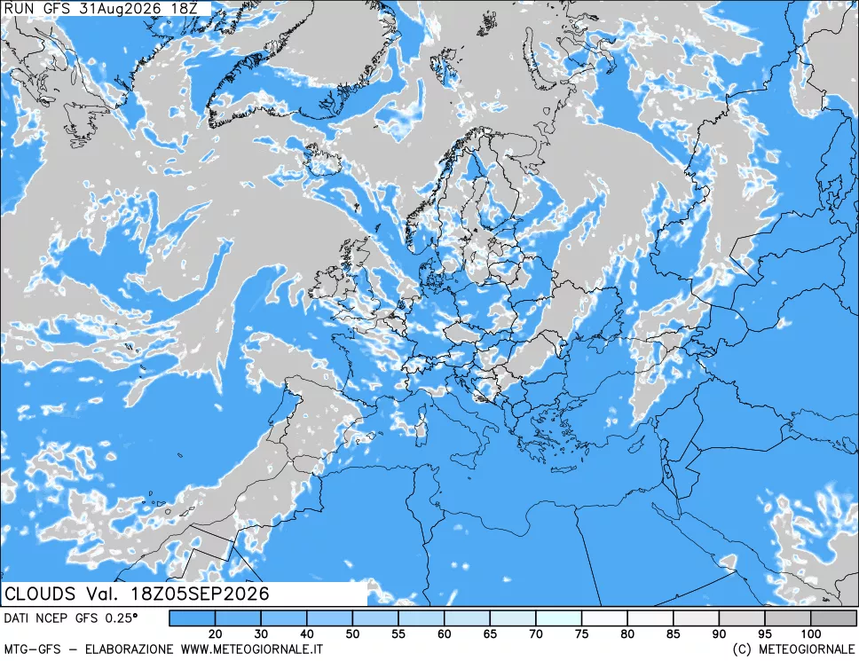 mappa Nuvolosità totale