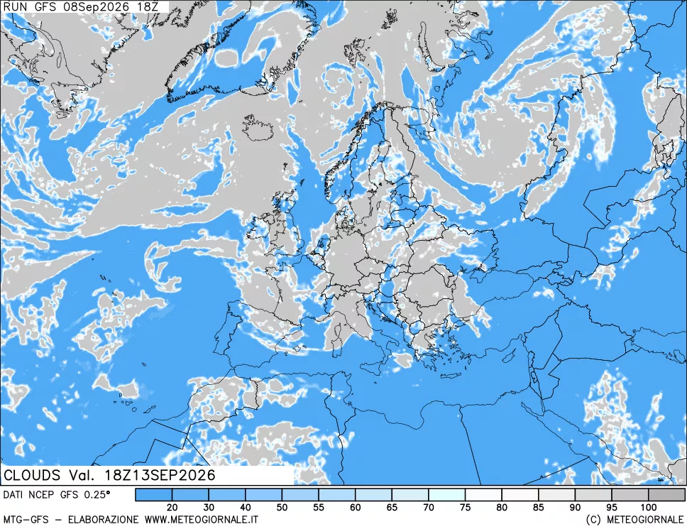 mappa Nuvolosità totale