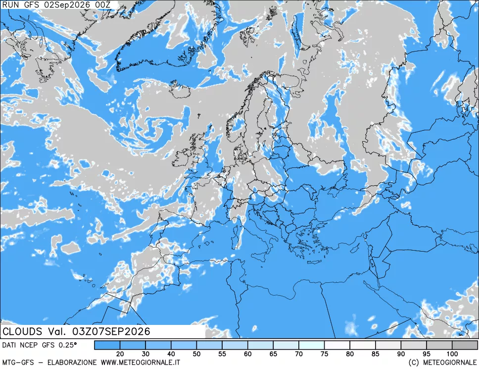 mappa Nuvolosità totale