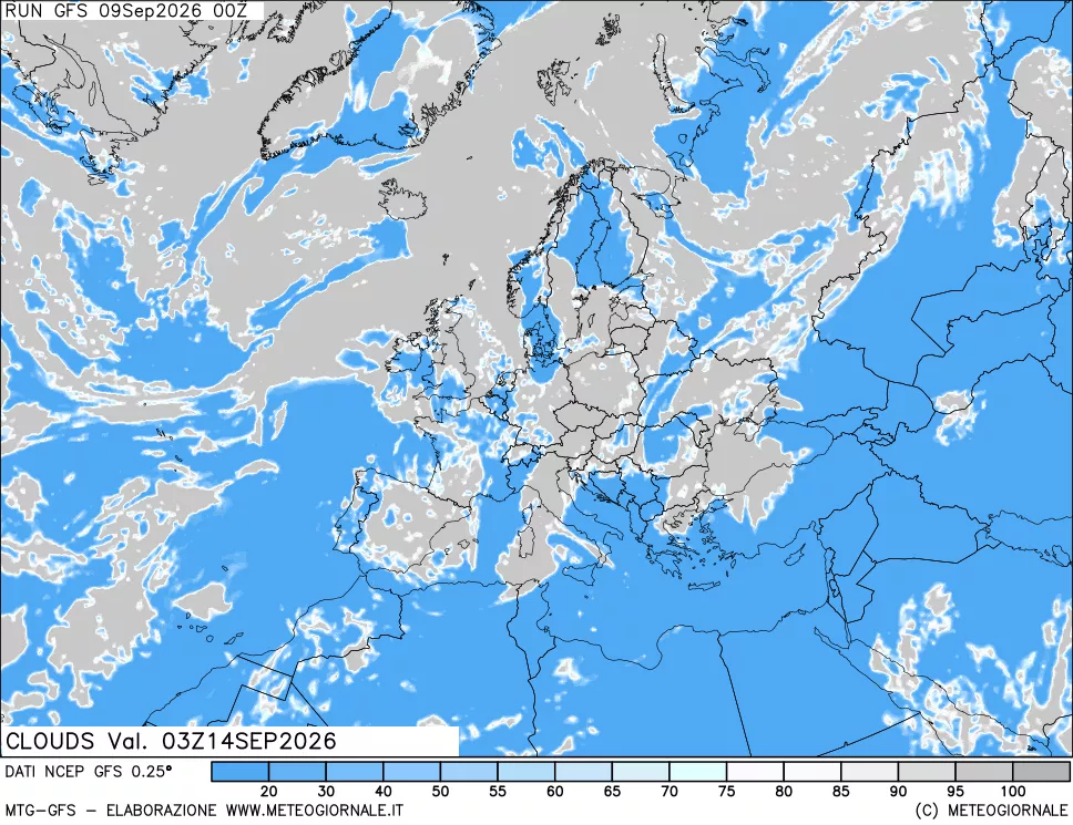mappa Nuvolosità totale