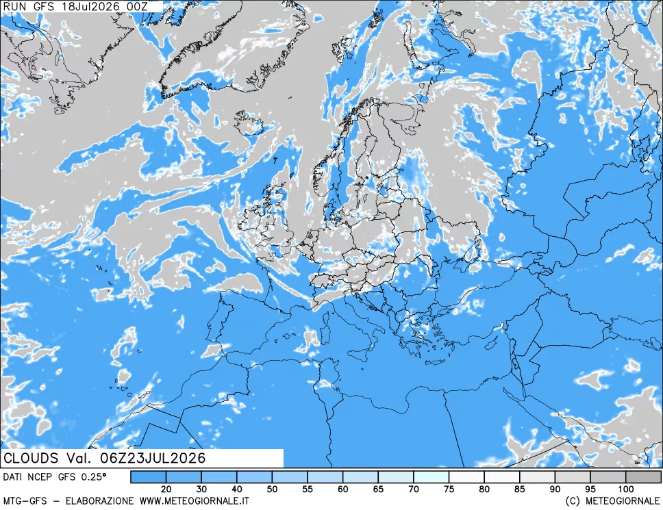mappa Nuvolosità totale