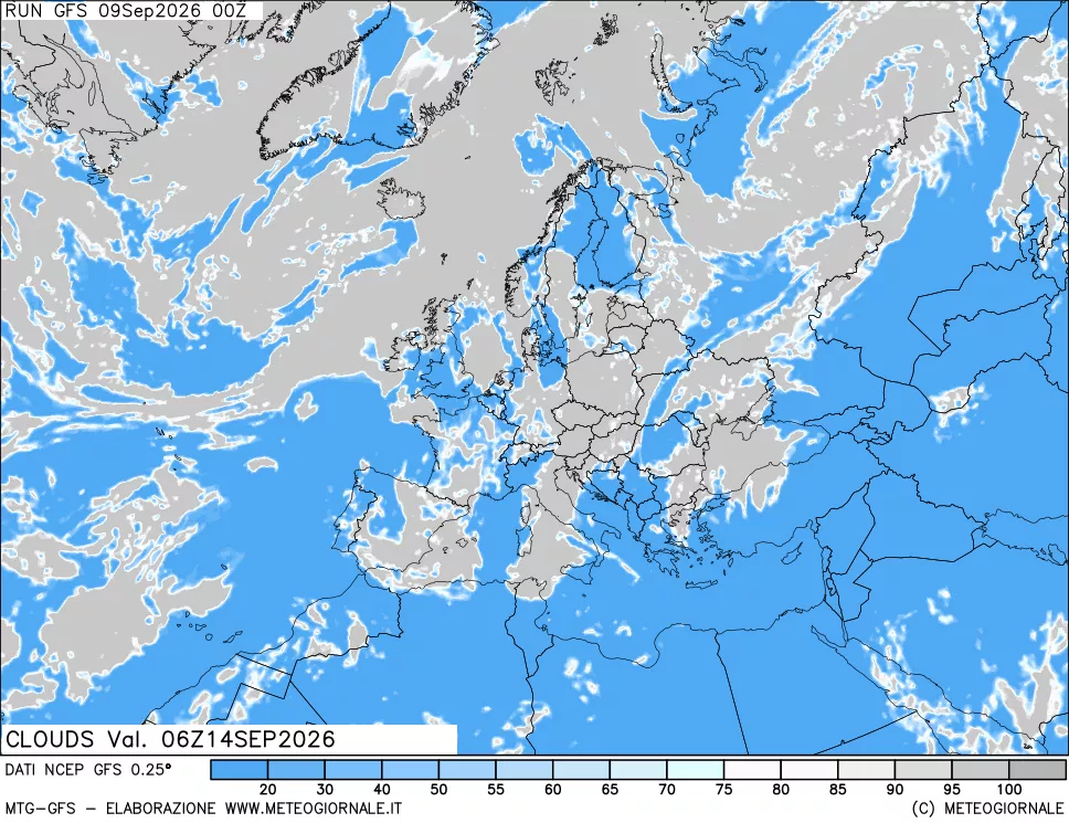 mappa Nuvolosità totale