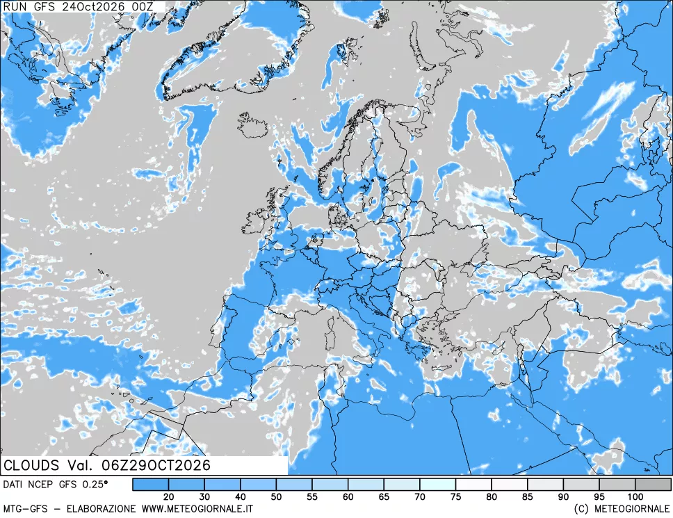 mappa Nuvolosità totale