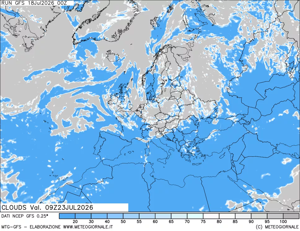 mappa Nuvolosità totale