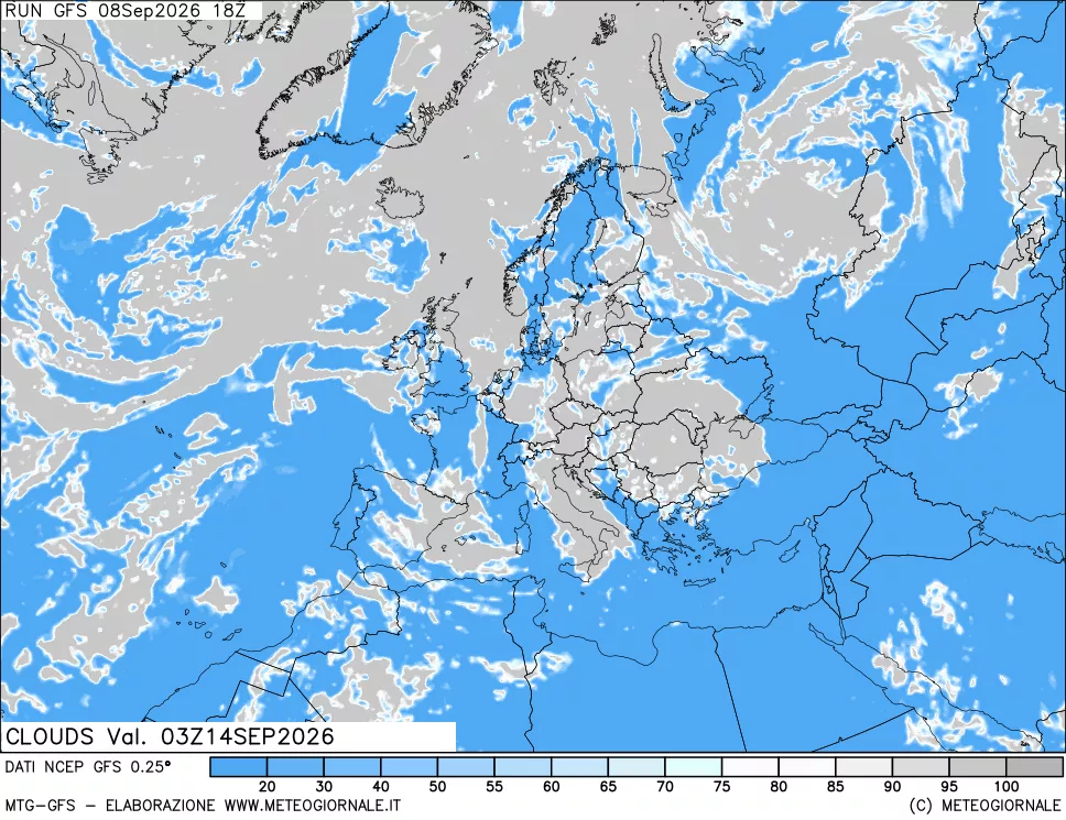 mappa Nuvolosità totale