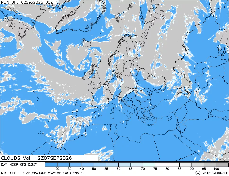mappa Nuvolosità totale