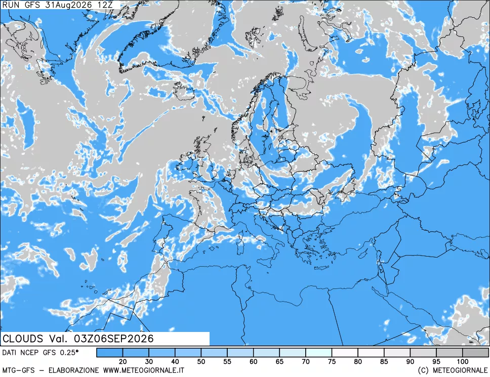 mappa Nuvolosità totale