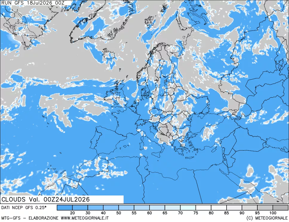 mappa Nuvolosità totale