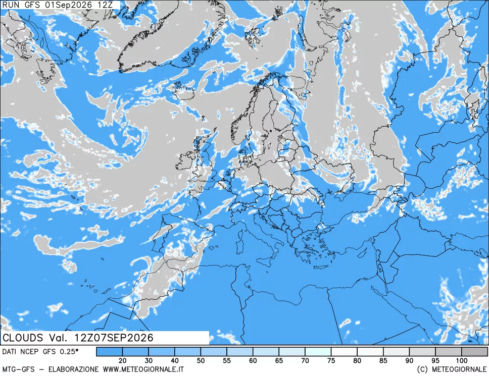 mappa Nuvolosità totale