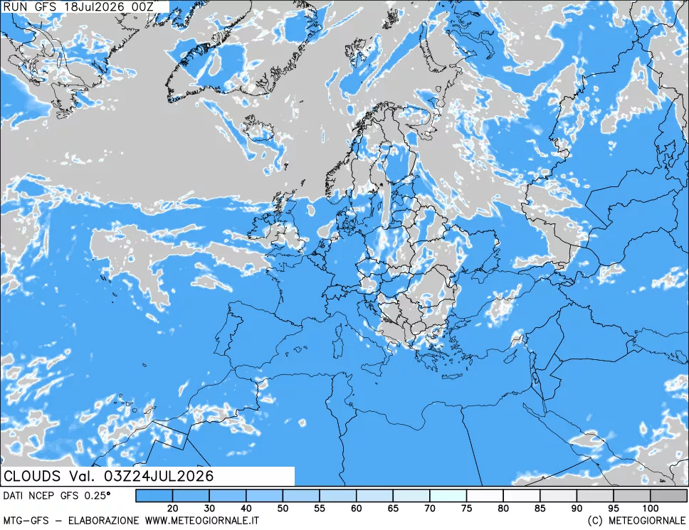 mappa Nuvolosità totale