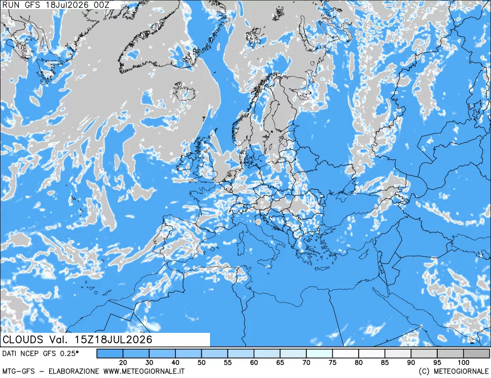 mappa Nuvolosità totale