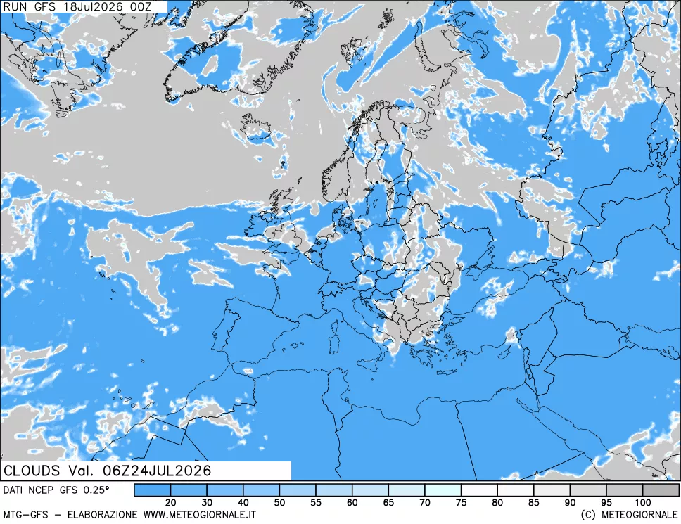 mappa Nuvolosità totale