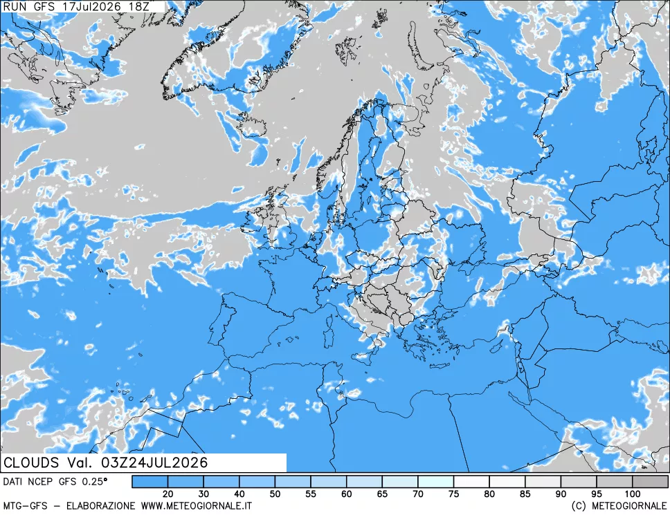 mappa Nuvolosità totale