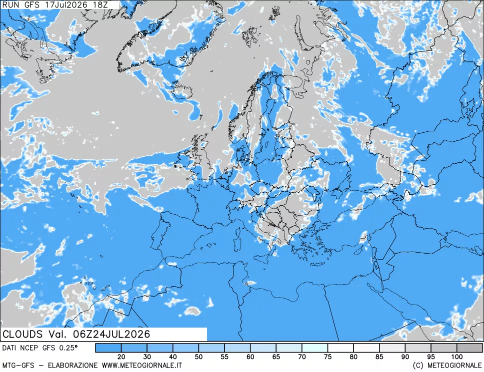 mappa Nuvolosità totale