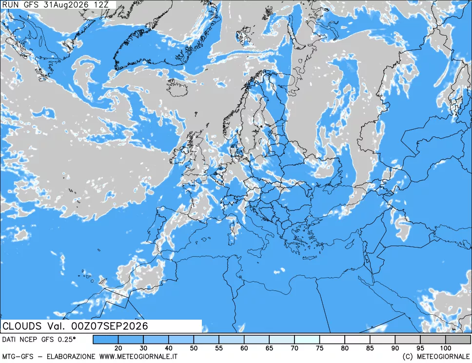 mappa Nuvolosità totale