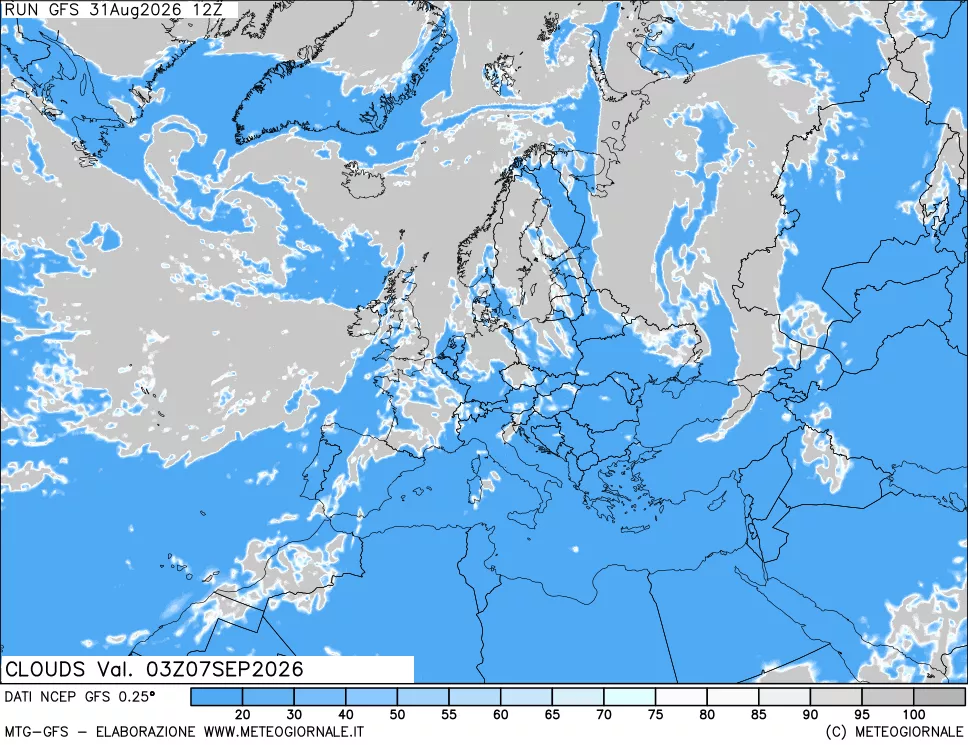 mappa Nuvolosità totale