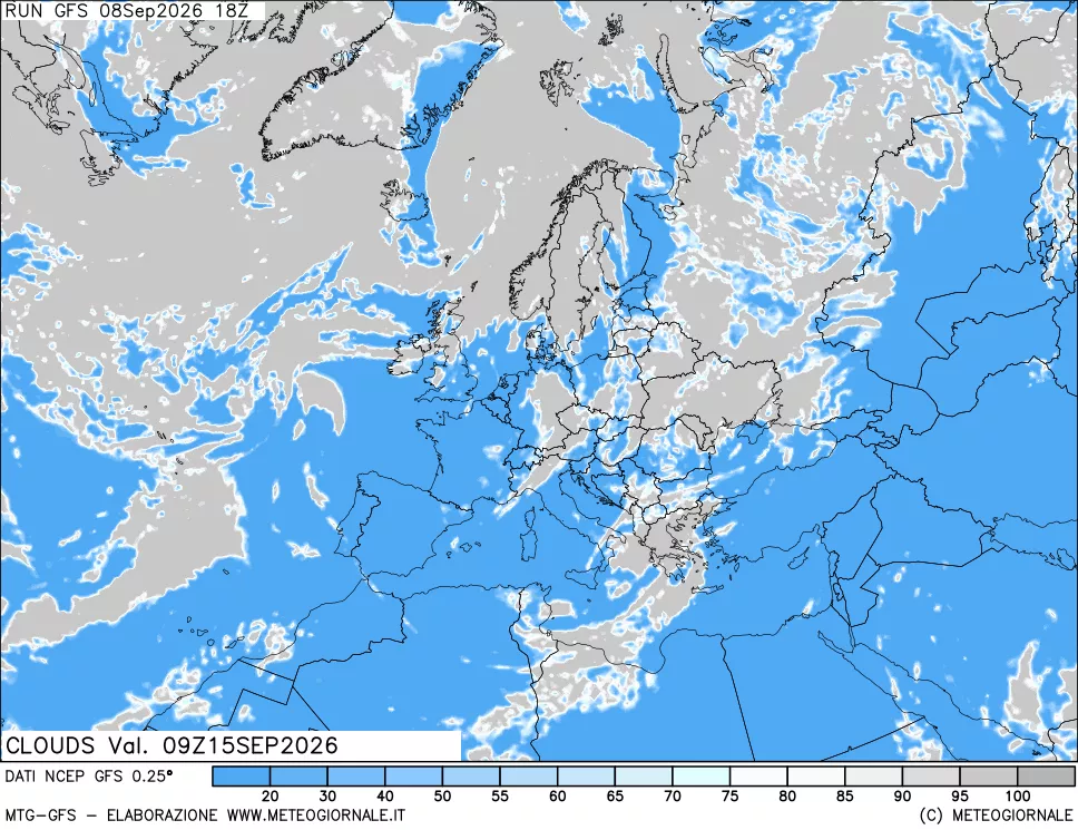 mappa Nuvolosità totale