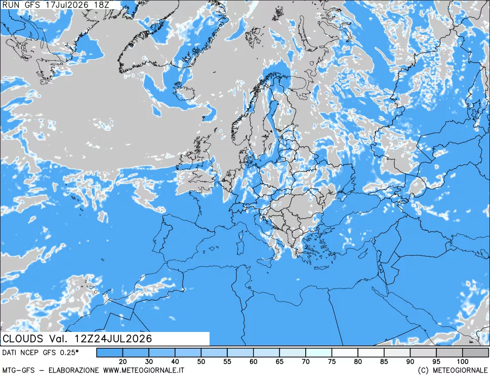 mappa Nuvolosità totale