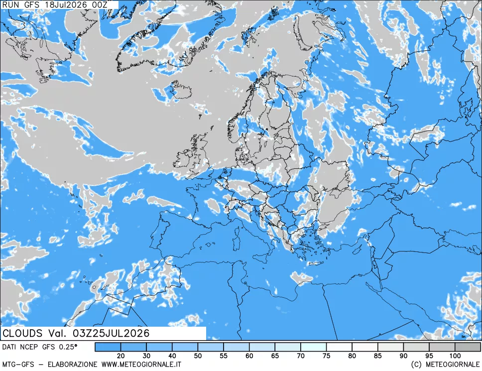 mappa Nuvolosità totale