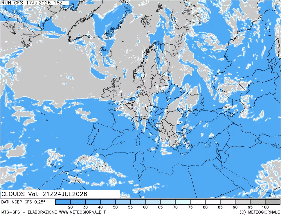 mappa Nuvolosità totale