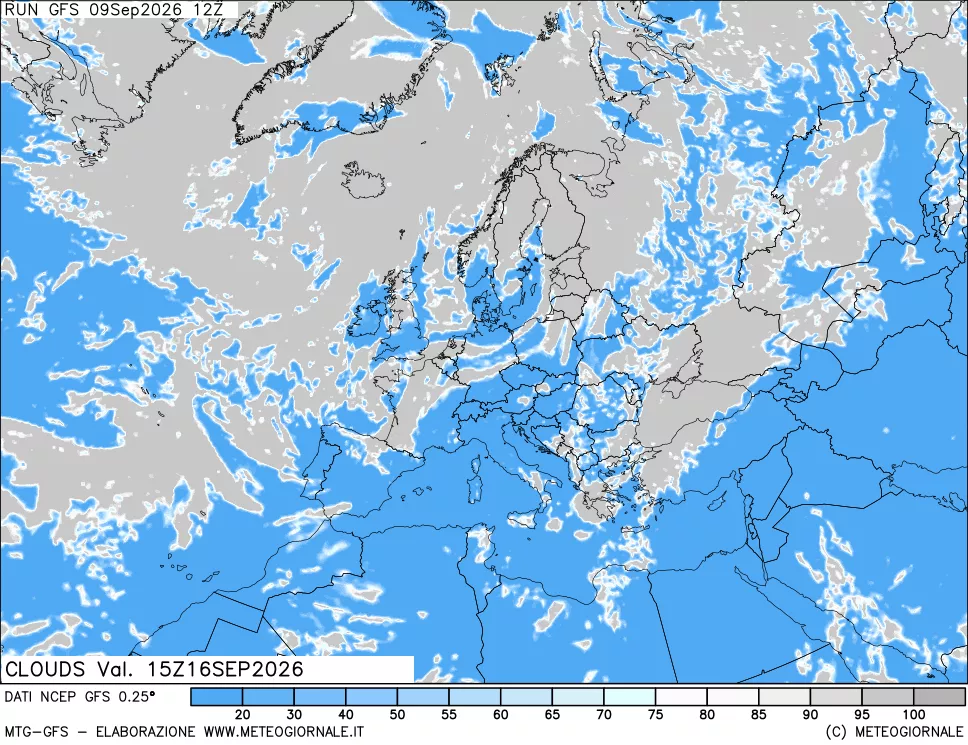 mappa Nuvolosità totale