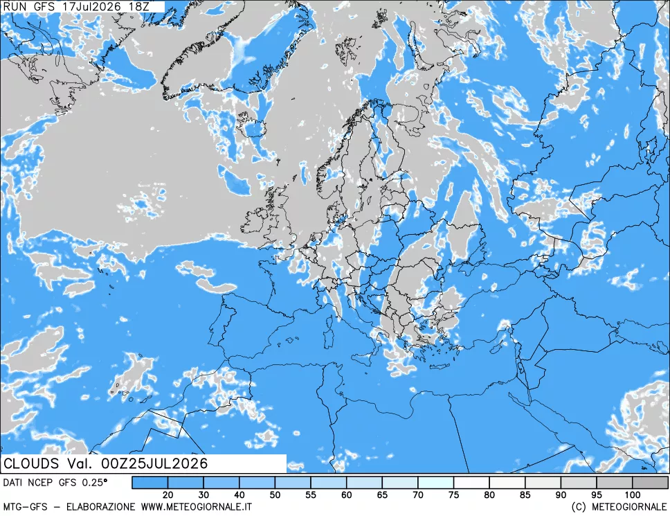 mappa Nuvolosità totale
