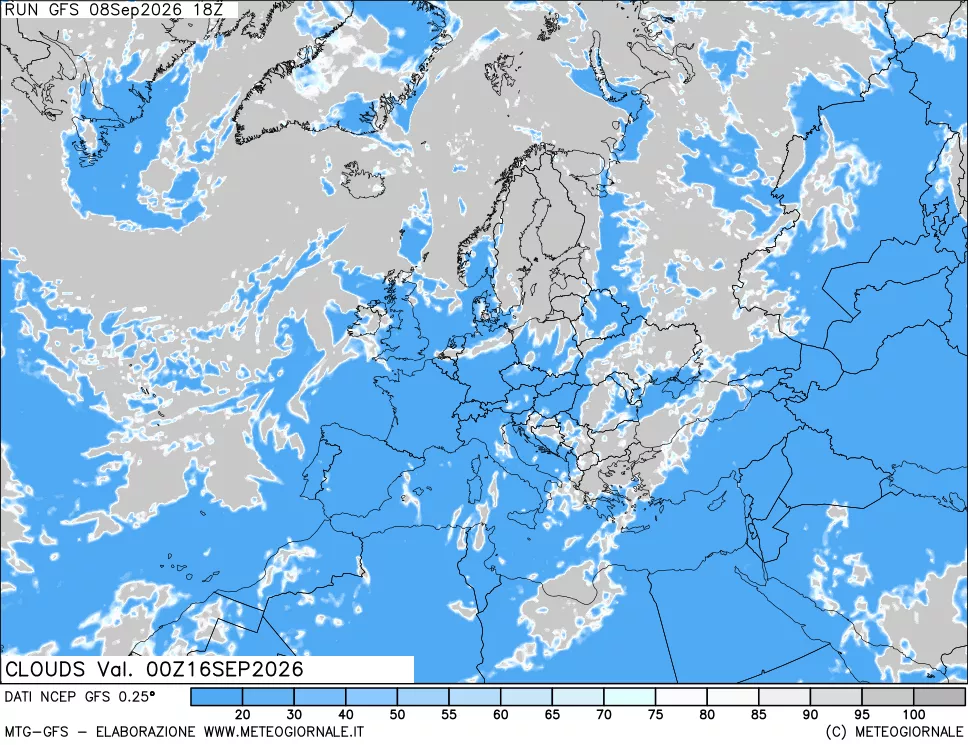 mappa Nuvolosità totale