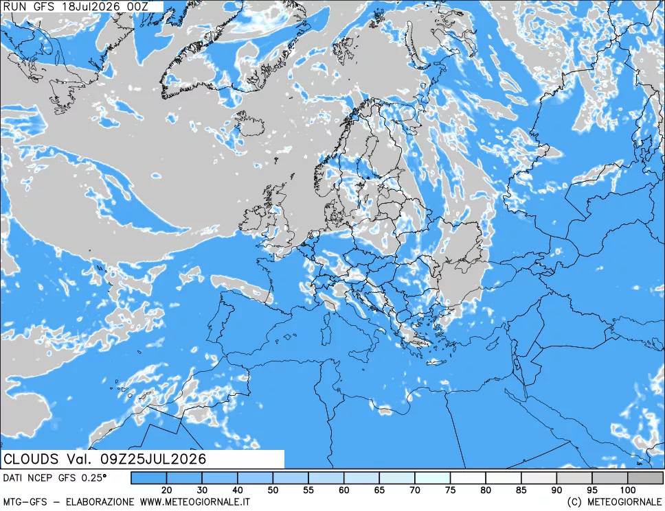 mappa Nuvolosità totale