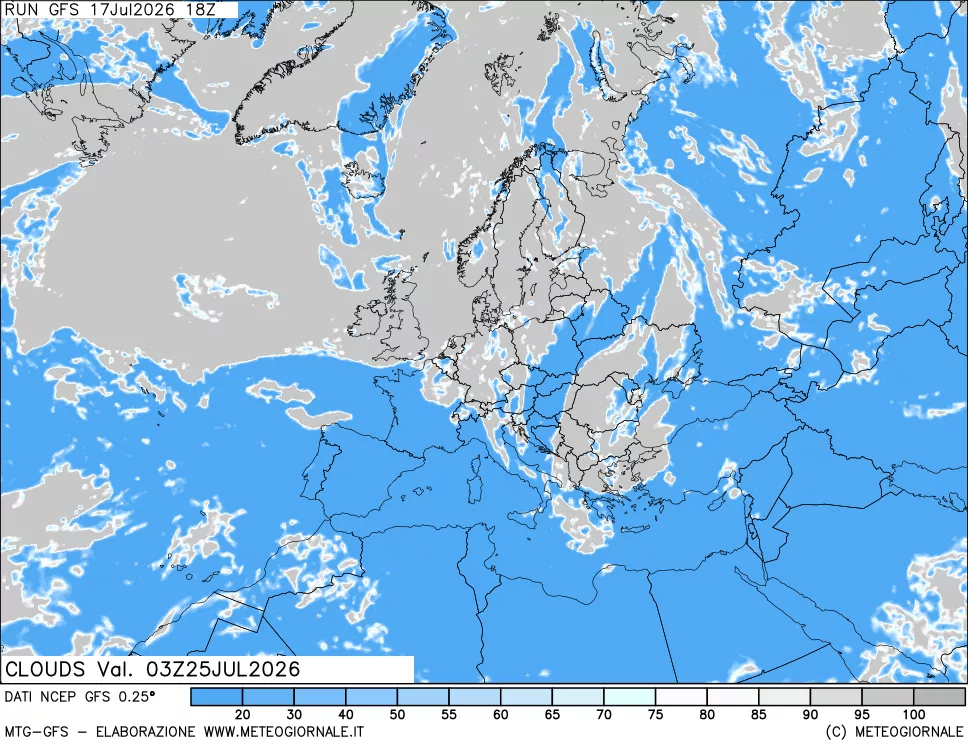 mappa Nuvolosità totale